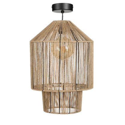 Hanglamp Elsa - H49 x Ø35 cm - Jute - Lichtbruin