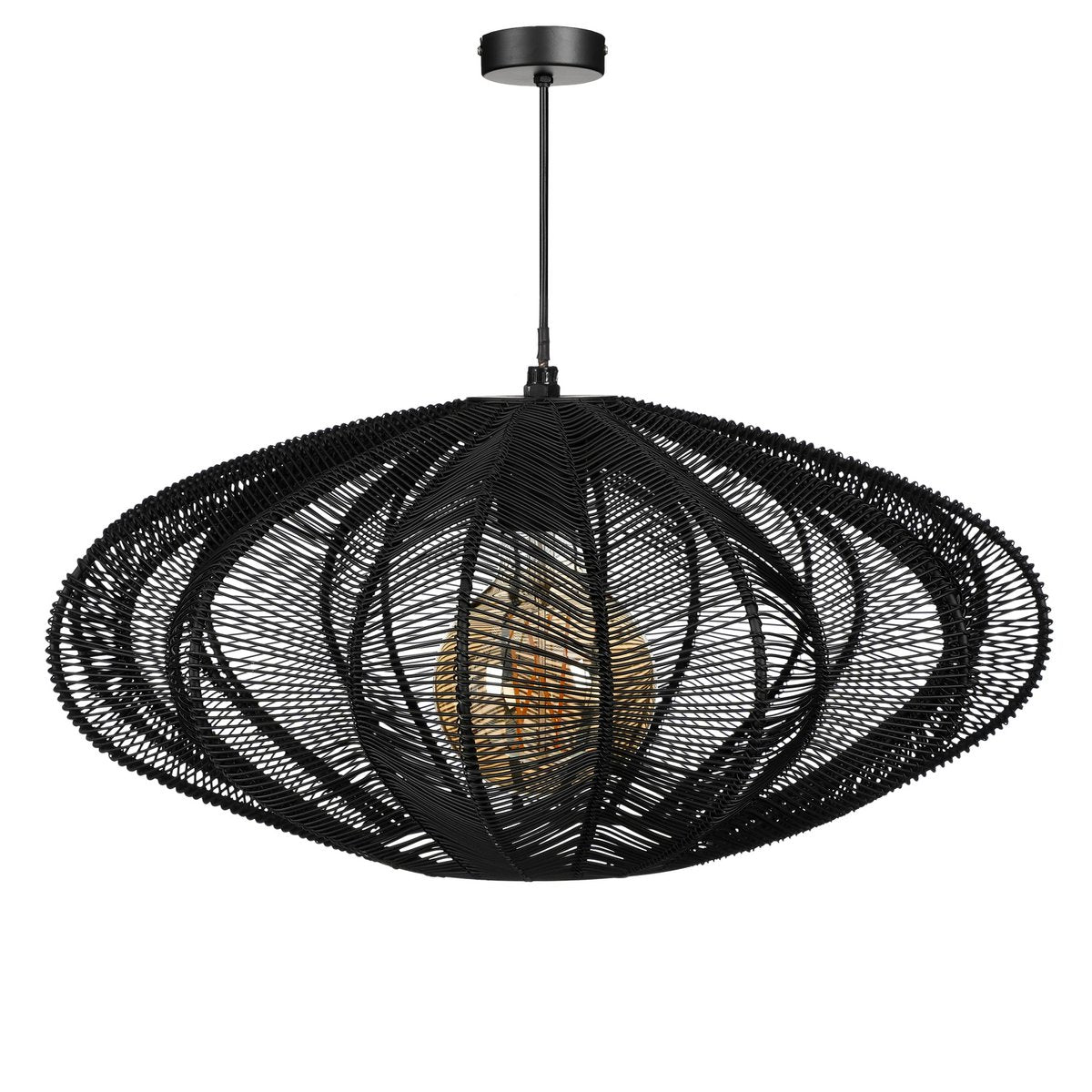 Hanglamp Metaal Zwart Kanti  - H20 x Ø41 cm