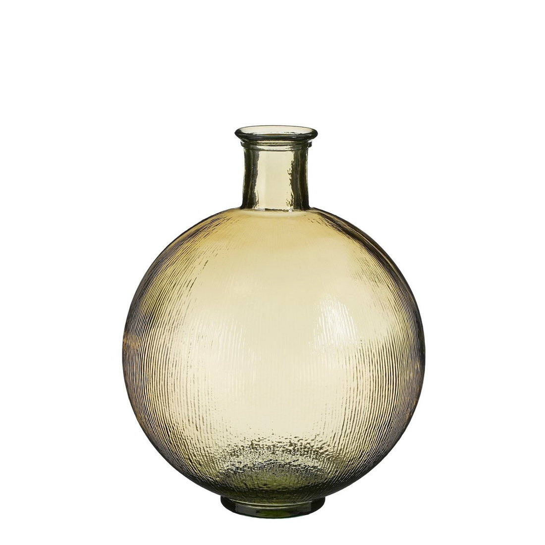 Fles Vaas - Lichtbruin - H42 x Ø34 cm - Gerecycled Glas - Firenza