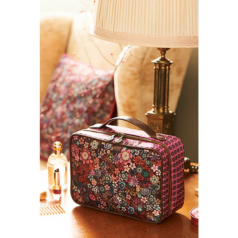 Beauty Case Pip Studio Square Large Tutti i Fiori Pink 27x19x10cm