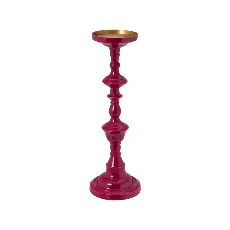 Kandelaar Groot Metaal Donker Roze 46cm