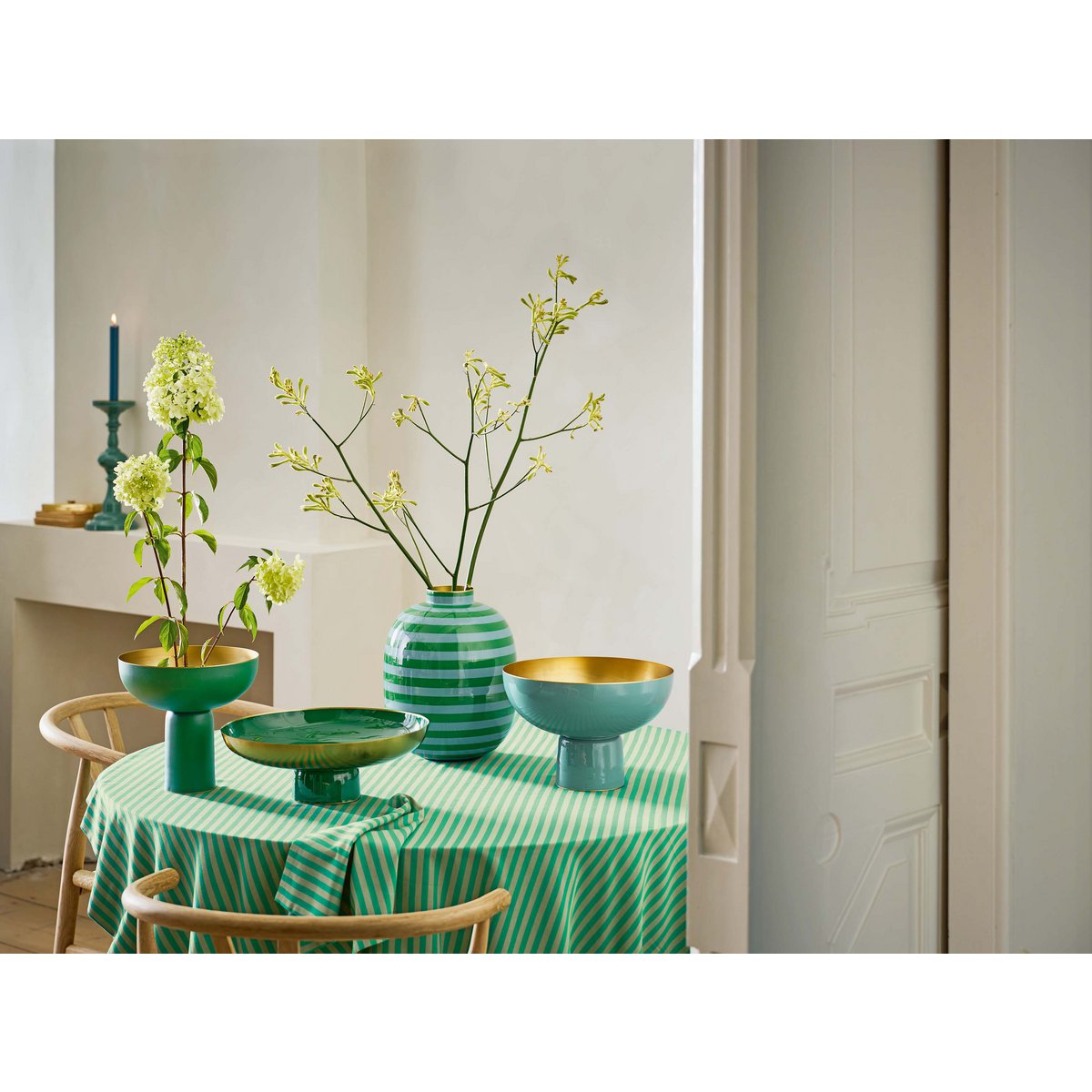Vaas Metal Stripes Green 32cm
