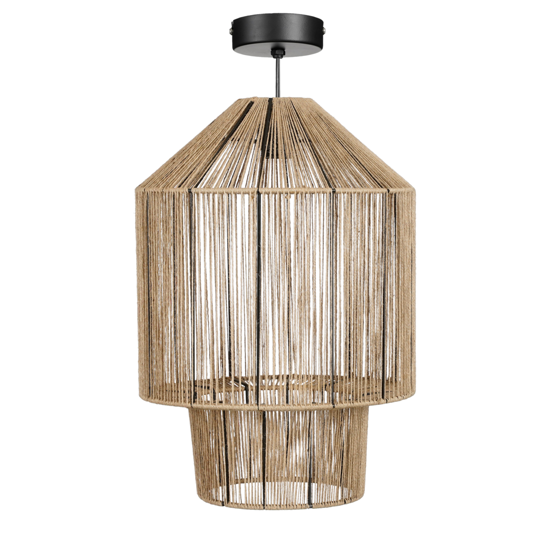 Hanglamp Elsa - H49 x Ø35 cm - Jute - Lichtbruin