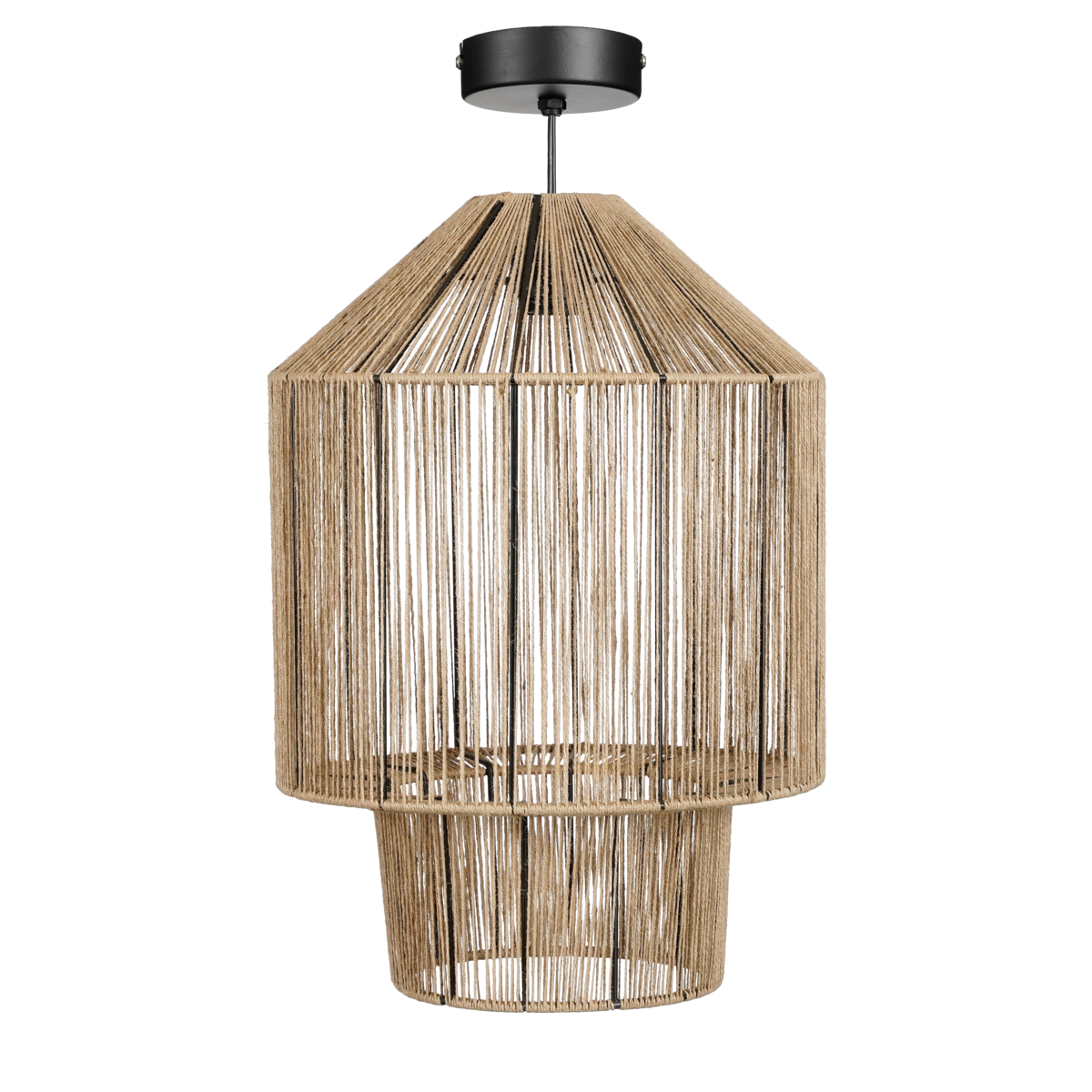 Hanglamp Elsa - H49 x Ø35 cm - Jute - Lichtbruin
