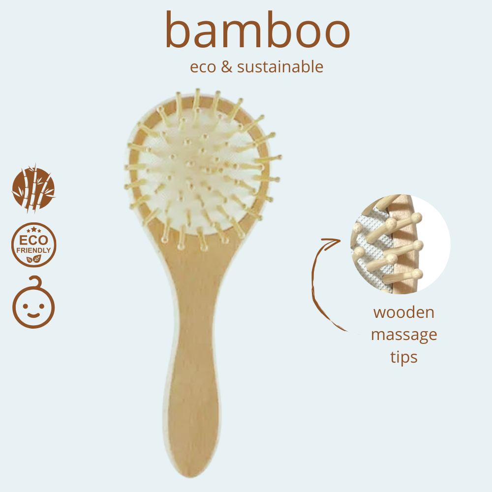 Baby natuurlijk Bamboe Haarverzorgingspakket in Toilettas