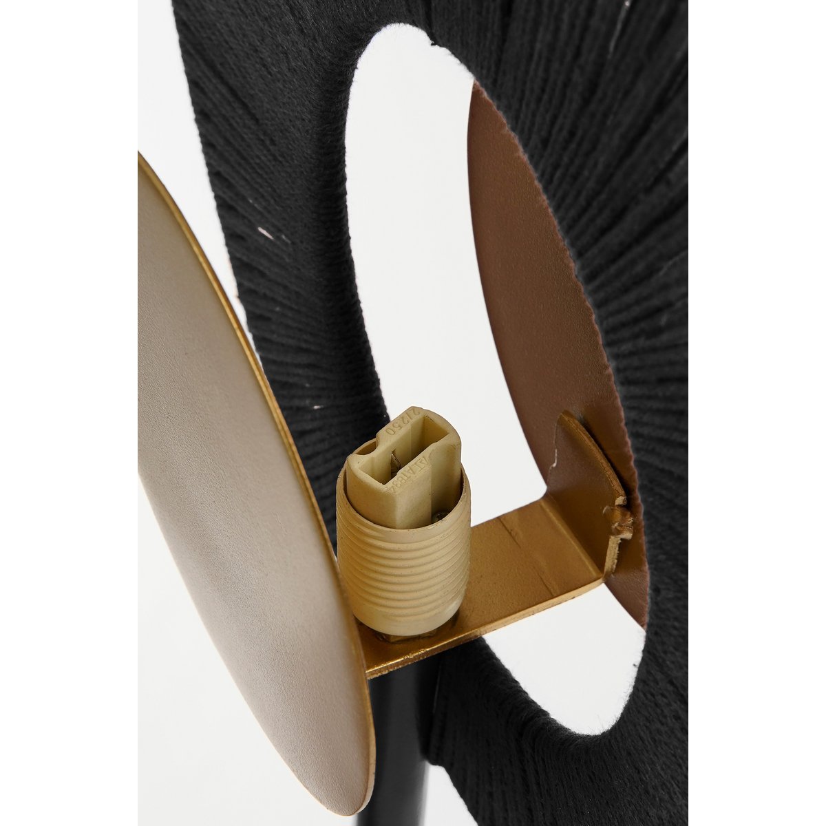 Helge Wandlamp Metaal - Zwart, Goud- L26 x B12 x H39 cm