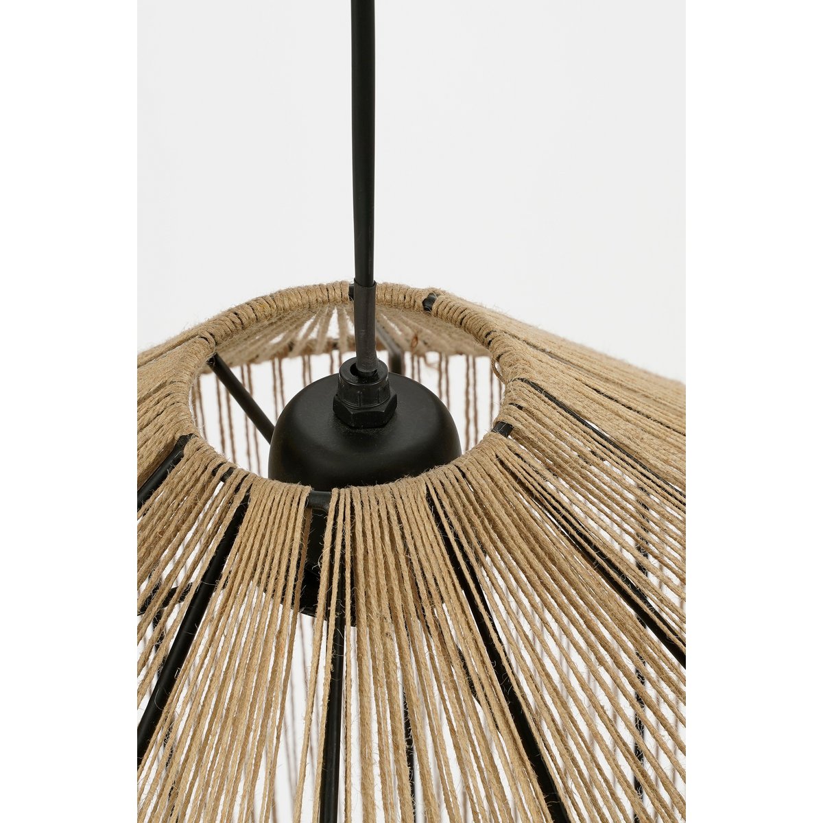 Hanglamp Elsa - H49 x Ø35 cm - Jute - Lichtbruin