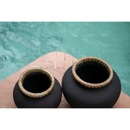 Vaas - Zwart Naturel - L De Styly