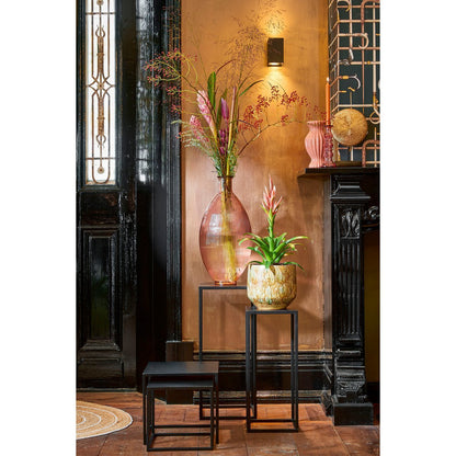 Bijzettafel Goa - Set van 2 - L30 x B30 x H70 cm - Metaal - Zwart