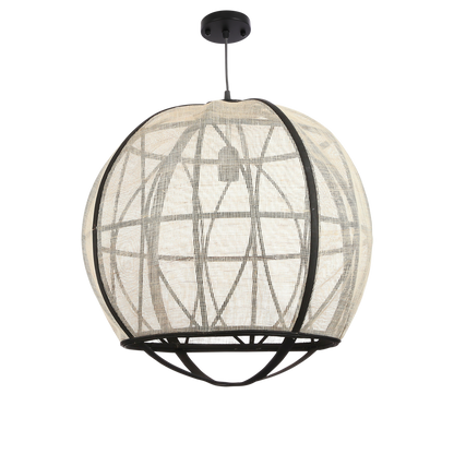Hanglamp Off White Linnen Pella - H50 x Ø51 cm