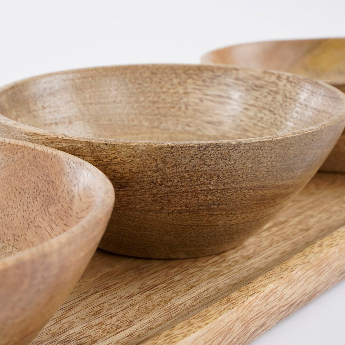 Schaaltjes en Dienblad Lichtbruin - L35 x B12 x H5 cm - 100% FSC Mangohout Tomar
