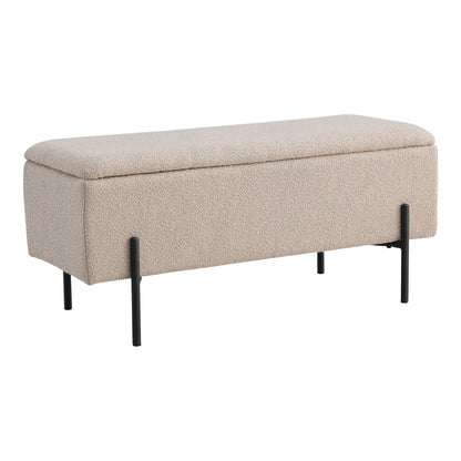Bank met opbergruimte beige