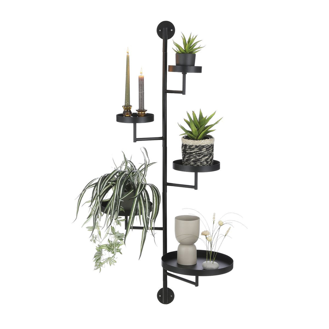 Wandrek Metaal Zwart Perry - L36 x B30 x H120 cm