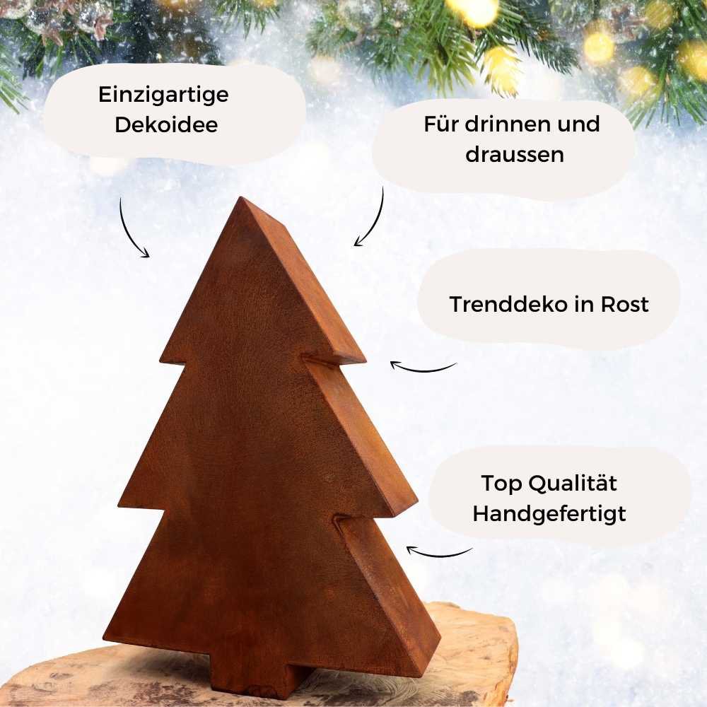 Kerstboom roest metaal 2 maten