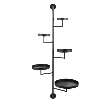 Wandrek Metaal Zwart Perry - L36 x B30 x H120 cm
