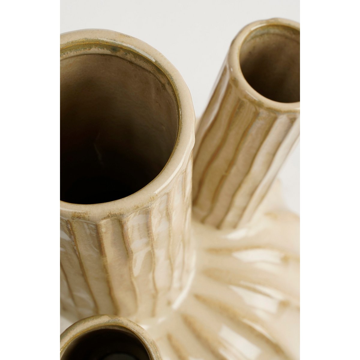 Tulpenvaas Felipe - H27 x Ø20 cm - Keramiek - Beige