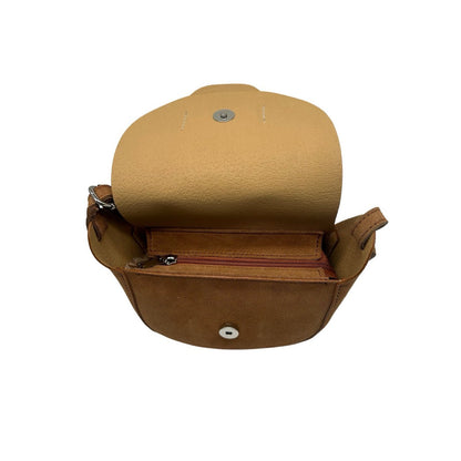 Suede schoudertas Margot