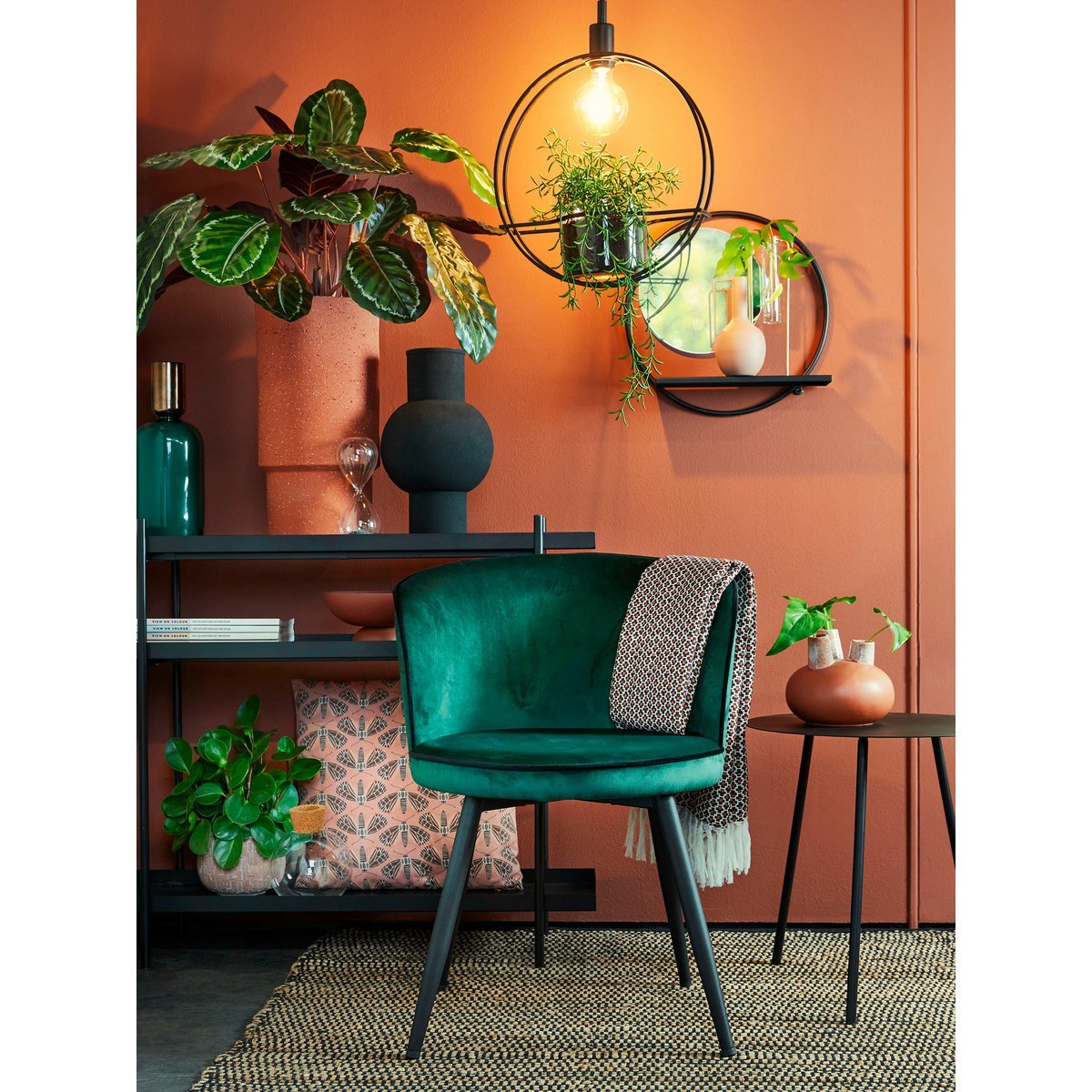 Bijzettafel Zwart Metaal Pontus - Set van 2 - H45 x Ø55 cm
