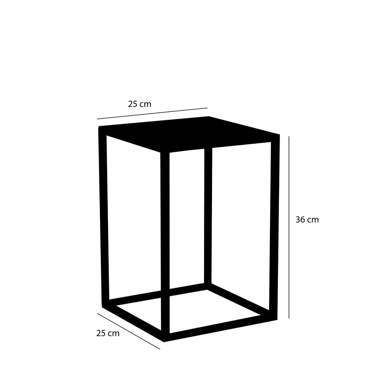 Bijzettafel Goa - Set van 2 - Metaal - Zwart