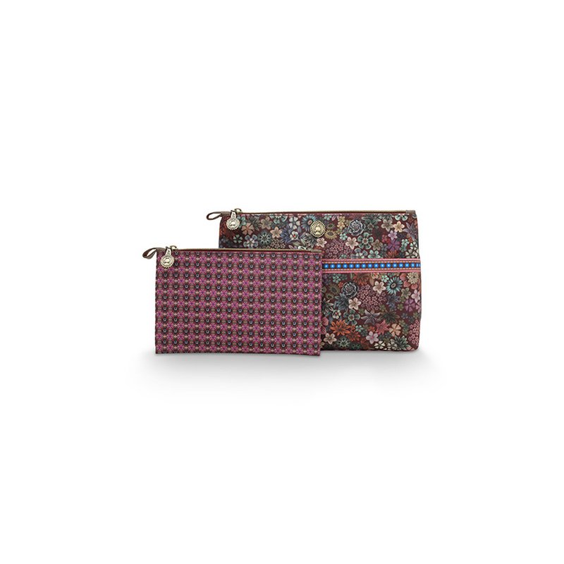 Toilettas Combi Tutti i Fiori Pink 26x18x7.5cm/22x13x1cm