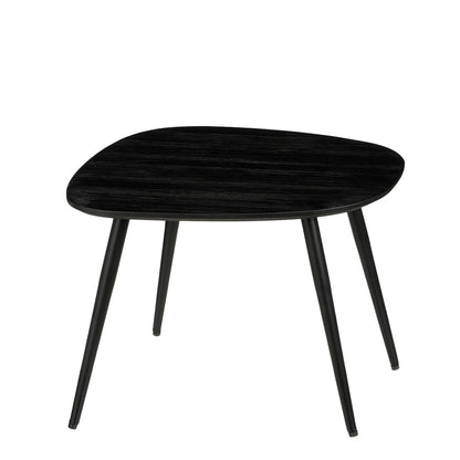 Bijzettafel Zwart - Set van 3 - L62 x B52 x H34 cm - Gerecycled Hout - Jailey