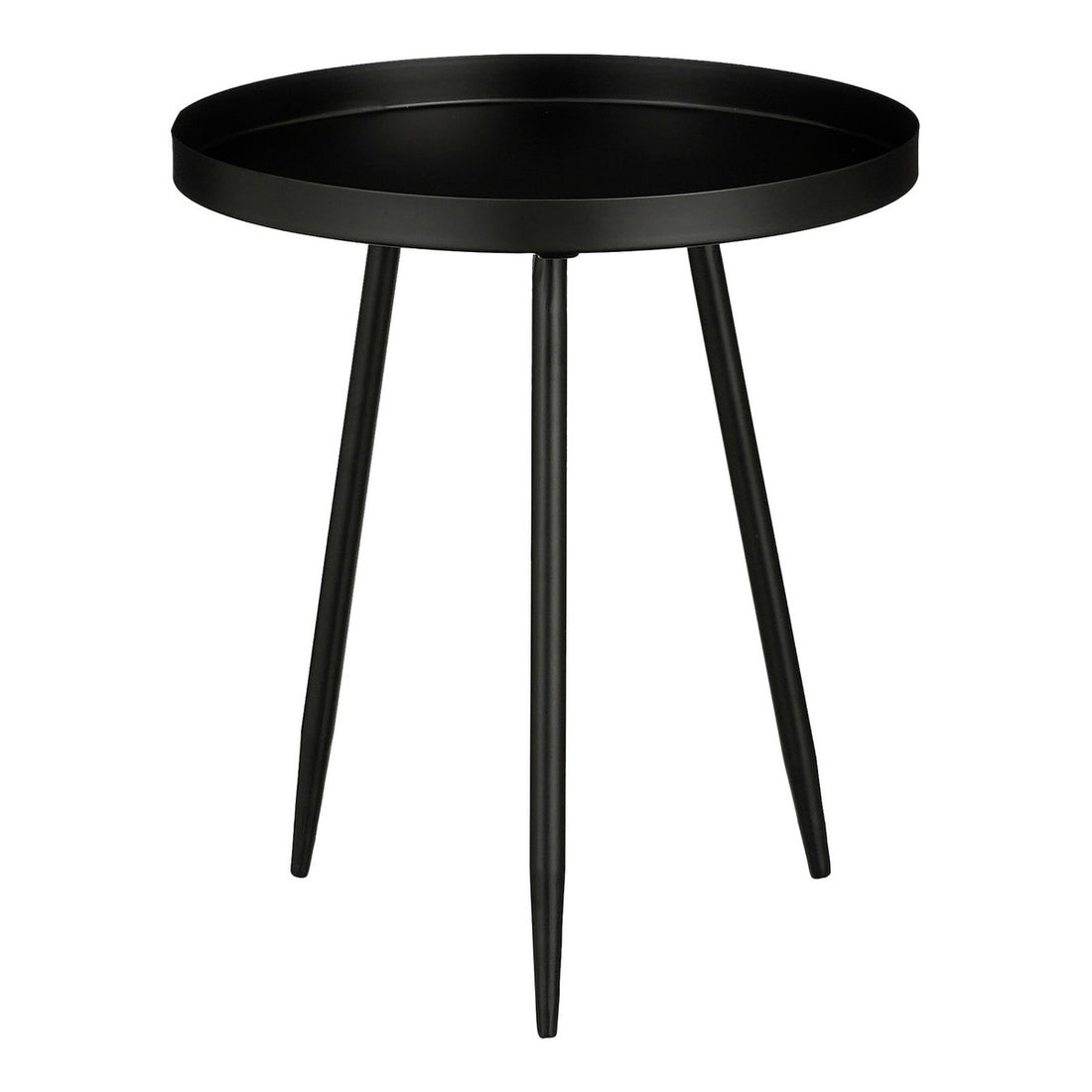 Bijzettafel Zwart Metaal Flores  H38 x Ø34 cm