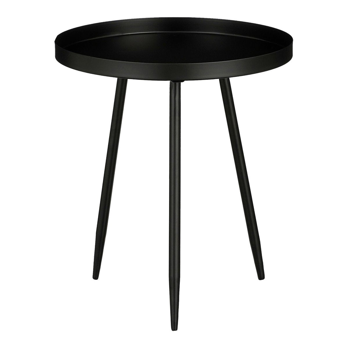 Bijzettafel Zwart Metaal Flores  H38 x Ø34 cm