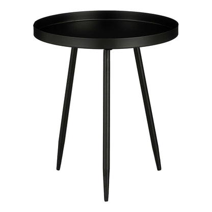 Bijzettafel Zwart Metaal Flores  H38 x Ø34 cm