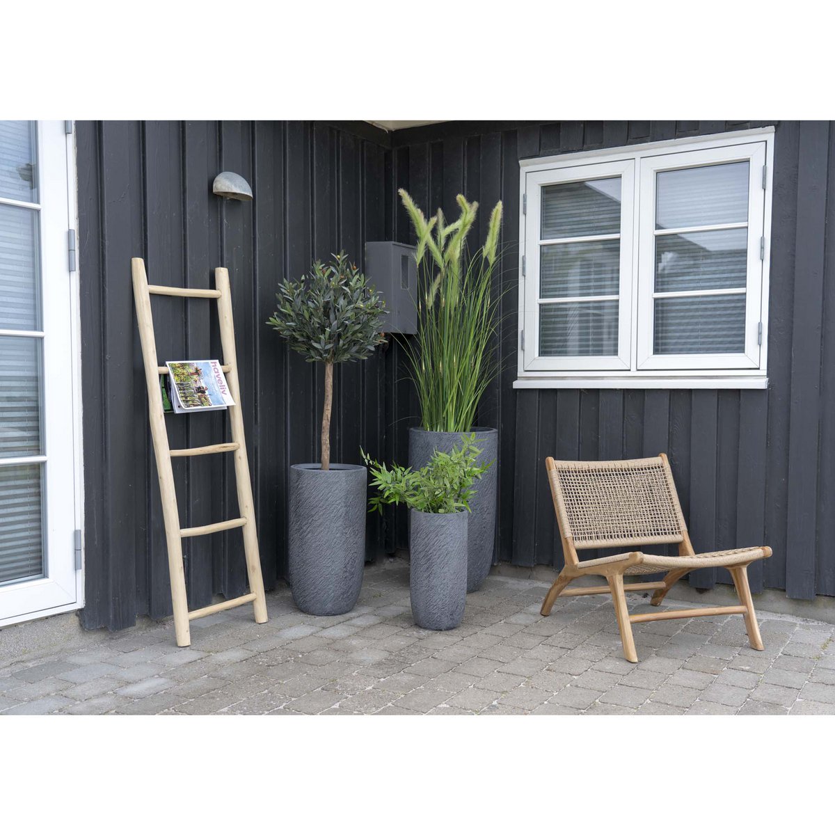 Decoratieladder teakhout