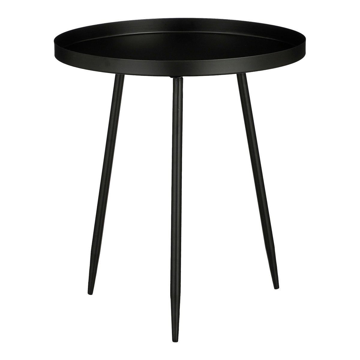 Bijzettafel Zwart metaal Flores -  H44 x Ø40 cm