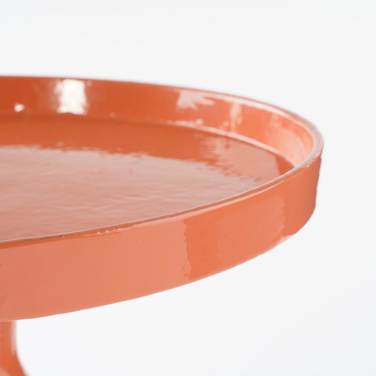 Bijzettafel Oranje Duco - H66 x Ø25 cm  - Gerecycled Aluminium -