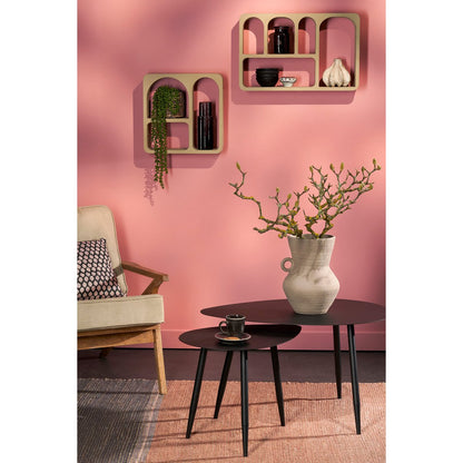 Wandkast Taupe Frati - L40 x B15 x H40 cm - MDF - FSC 100% - Taupe
