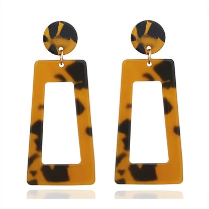 Oorbellen trapezium acryl