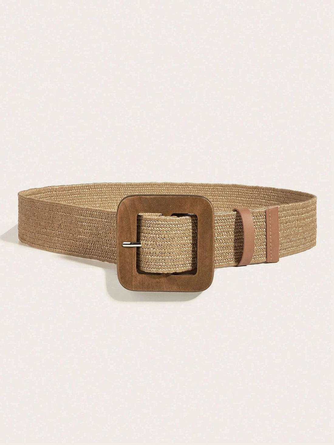 Stro riem met houten gesp