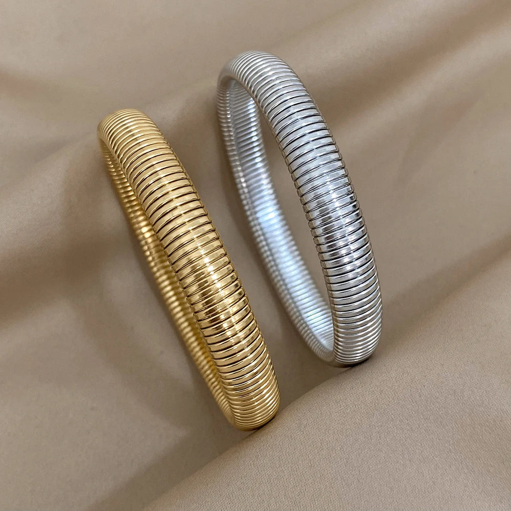 Elastische armband rvs Jolein