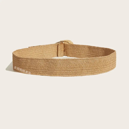 Elastische riem met goud/nude sluiting