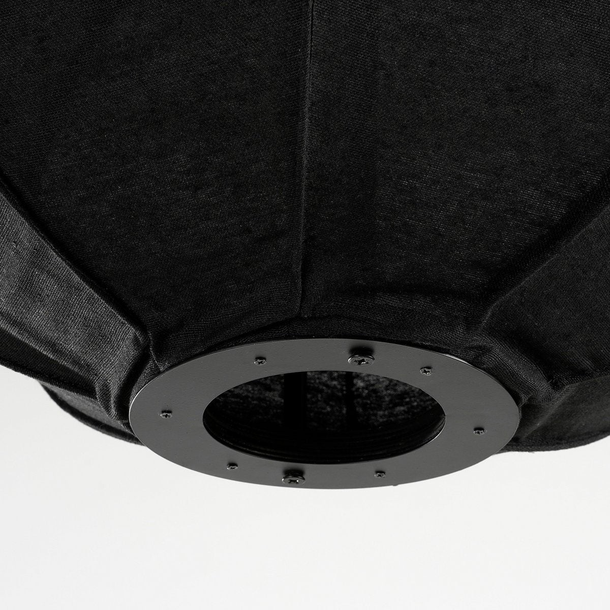 Hanglamp Linnen Zwart Pego- H55 x Ø50 cm