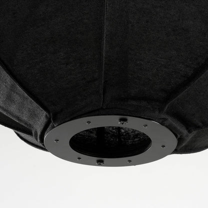 Hanglamp Linnen Zwart Pego- H55 x Ø50 cm