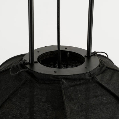 Hanglamp Linnen Zwart Pego- H55 x Ø50 cm