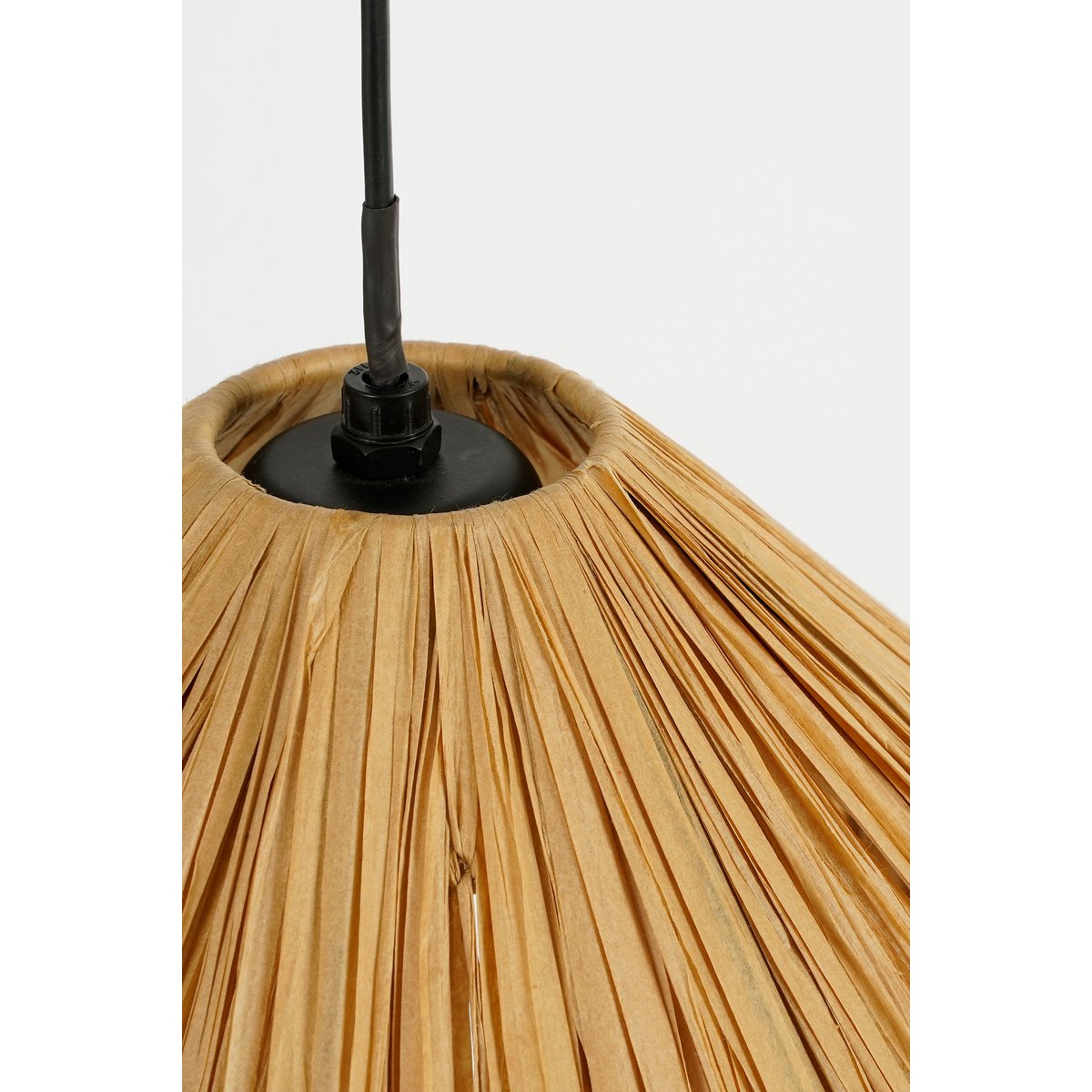 Hanglamp Elisa - Raffia - H24 x Ø40 cm - Lichtbruin