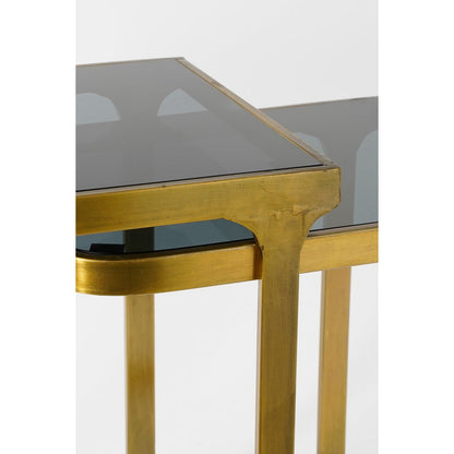Bijzettafel Kevin - Set van 2 - L48 x B37 x H52 cm - Metaal - Goud