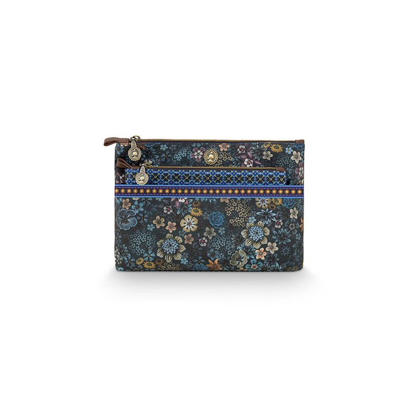 Toilettas Pip Studio Combi Tutti i Fiori Blue 26x18x7.5cm/22x13x1cm