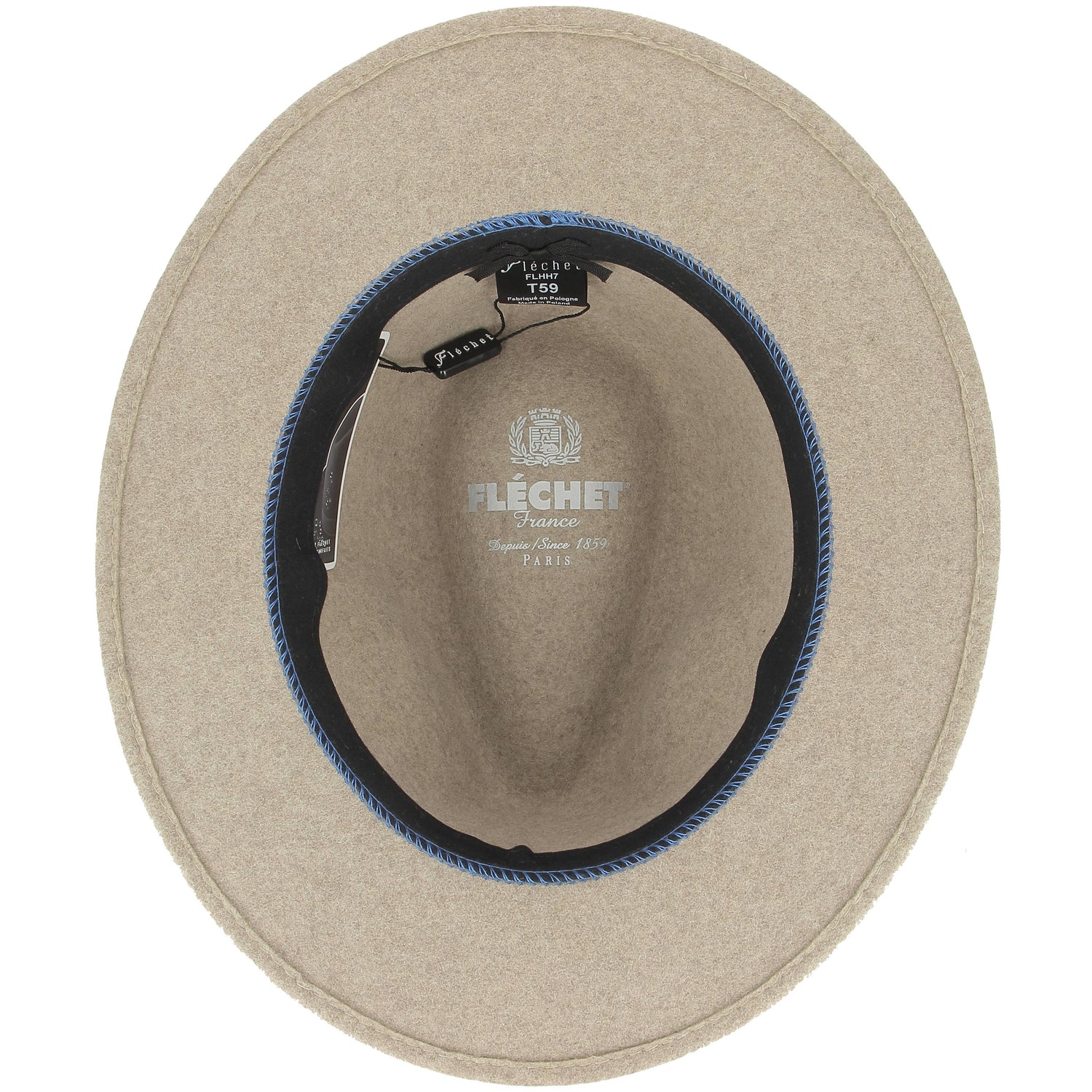 Hoed van wolvilt beige gemengd