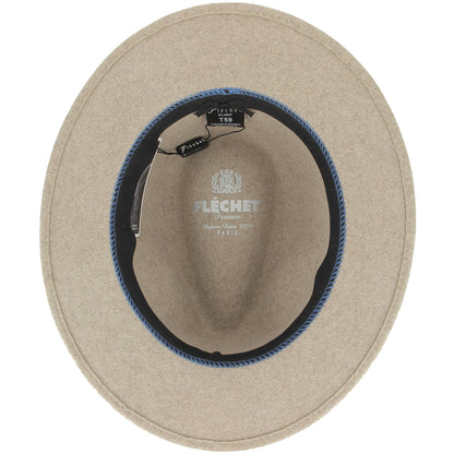 Hoed van wolvilt beige gemengd