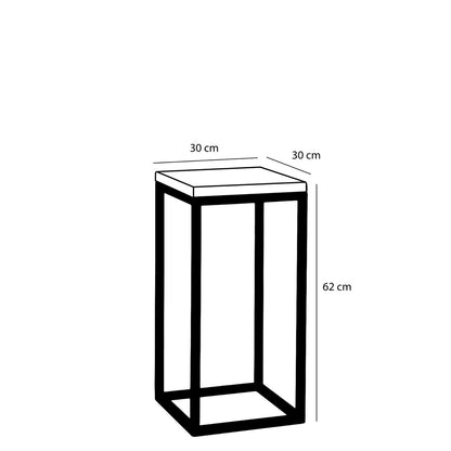 Plantentafel  Hout, Metaal - Zwart