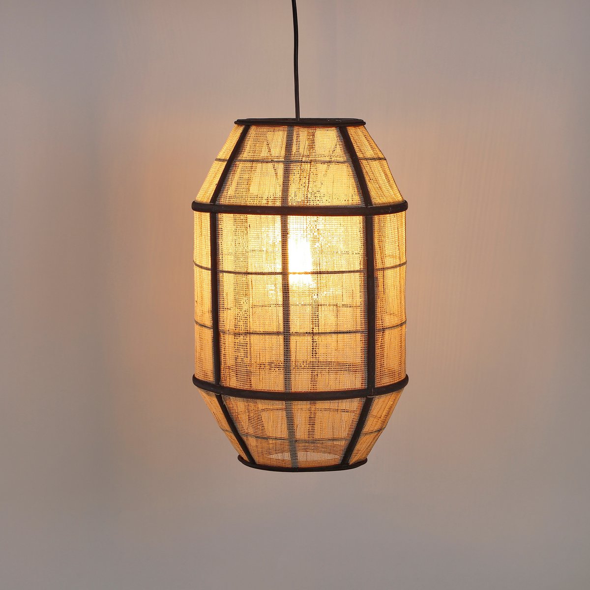 Hanglamp Linnen- H46 x Ø29 cm - Linnen - Off White