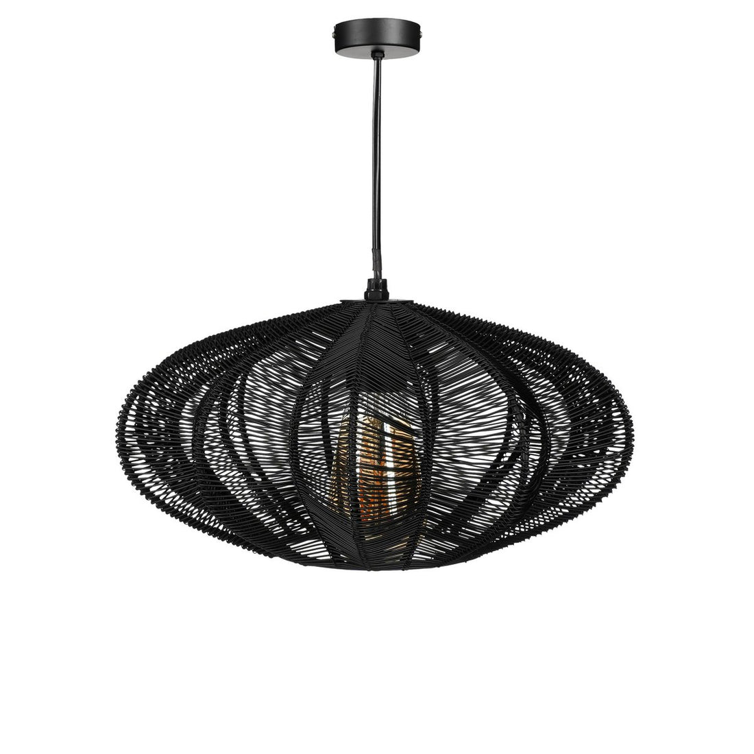 Hanglamp Metaal zwart Kanti - H17 x Ø31 cm
