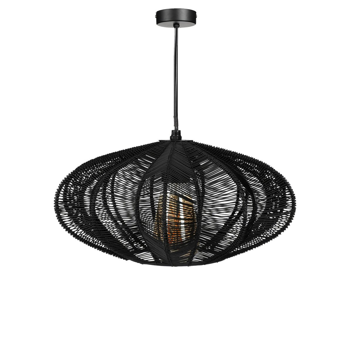 Hanglamp Metaal zwart Kanti - H17 x Ø31 cm