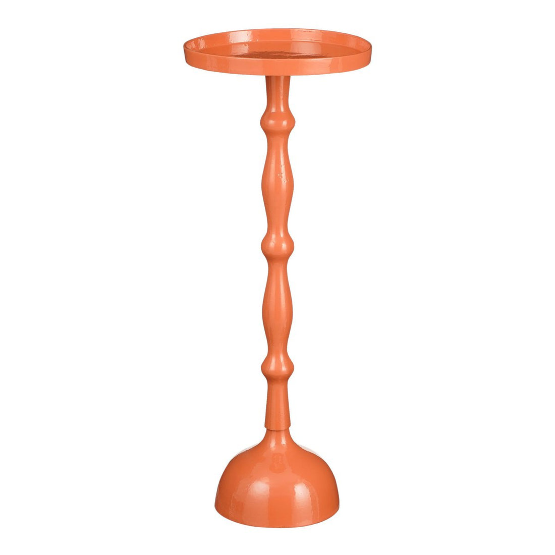 Bijzettafel Oranje Duco - H66 x Ø25 cm  - Gerecycled Aluminium -
