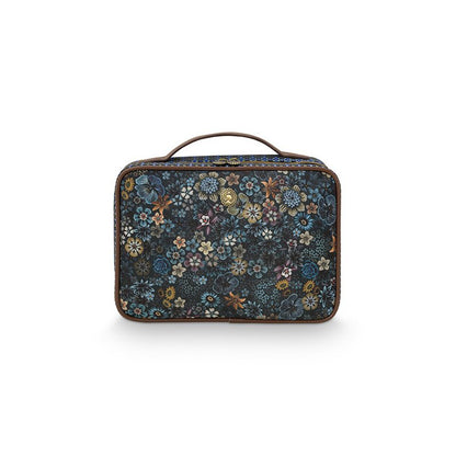 Beauty Case Pip Studio Square Large Tutti i Fiori Blue 27x19x10cm